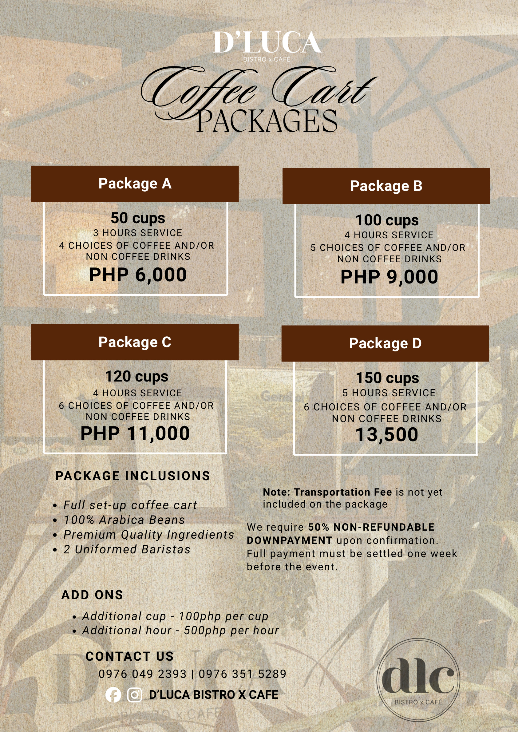 Coffee Cart Package